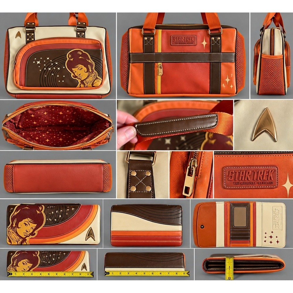 Star Trek TOS Uhura Retro Space Tote Bag & Matching Wallet Set Rare NWOT
